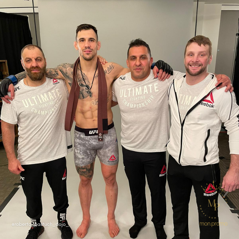 Roberto pastuch and Aleksandar Rakić with UFC team