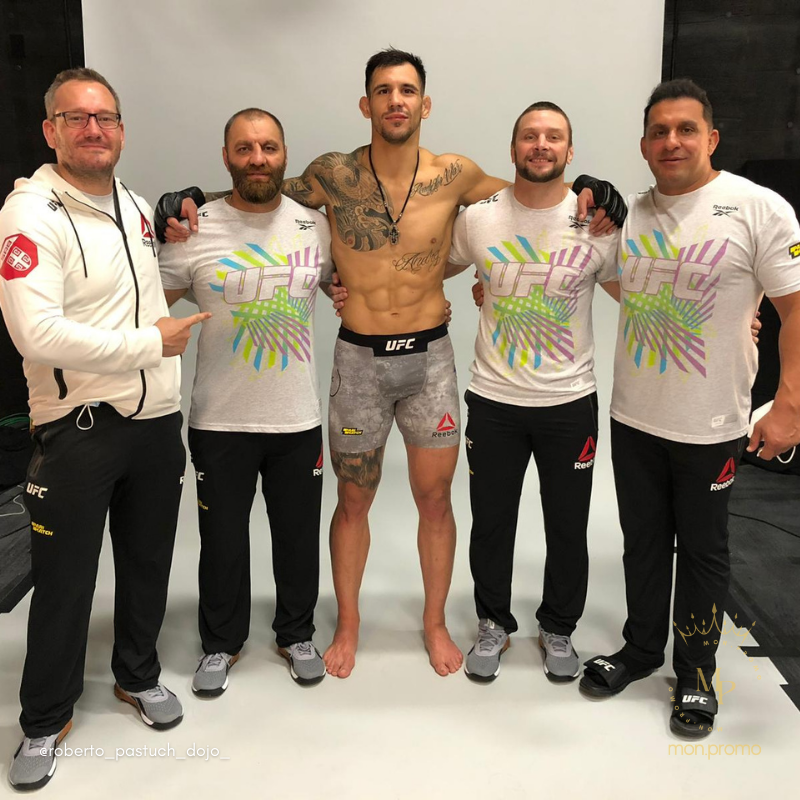 Roberto pastuch and Aleksandar Rakić with UFC team